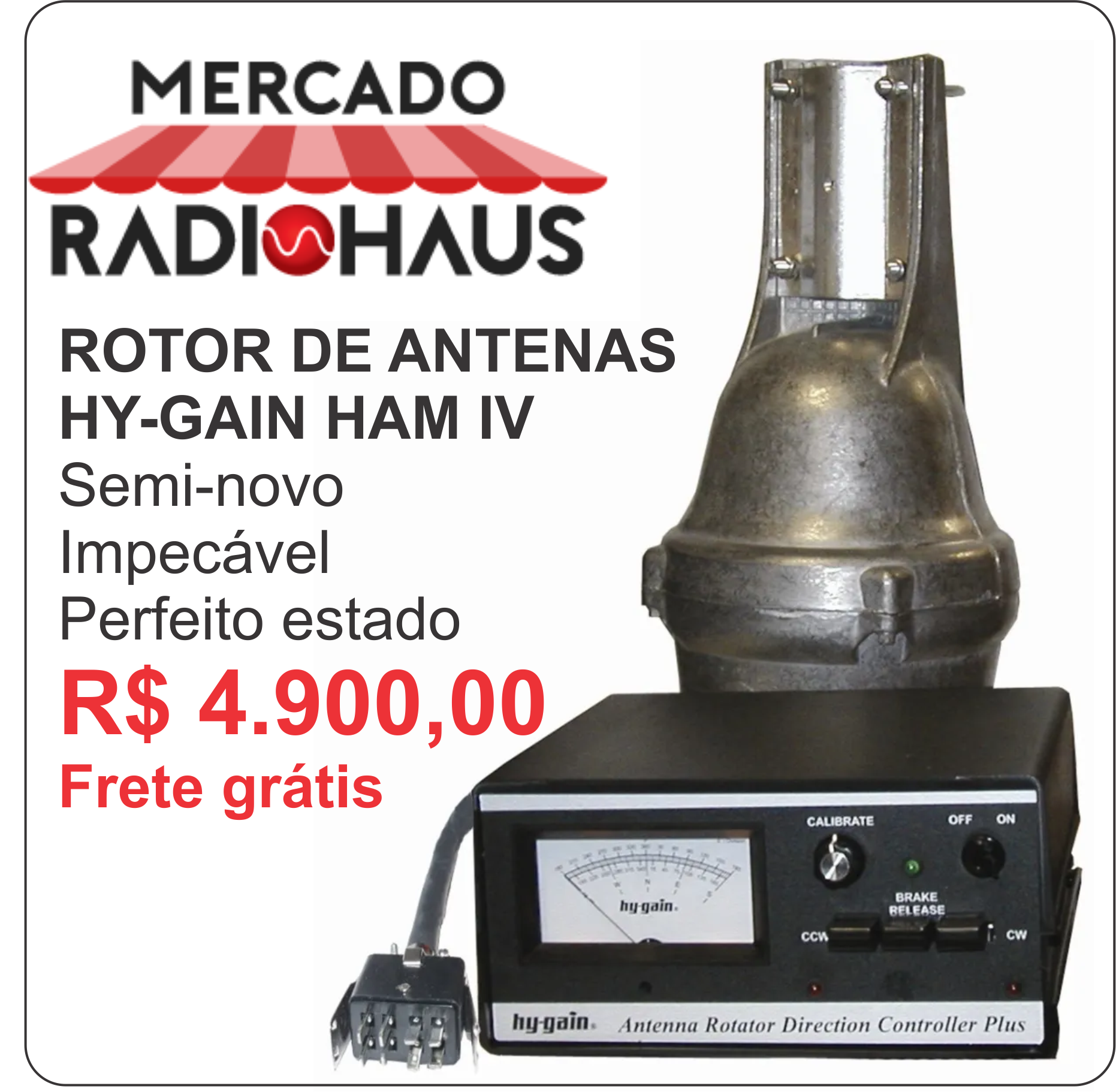 Rotor HAM IV Hy Gain Semi Novo Em Perfeito Estado RADIOHAUS