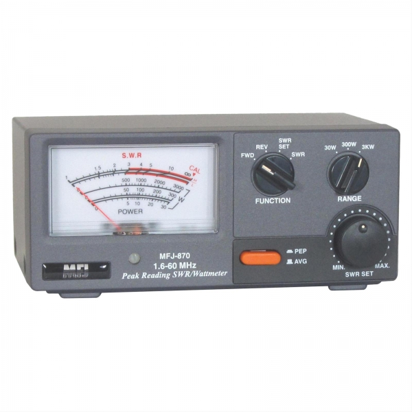 MFJ-870 WATTIMETRO/MEDIDOR ROE 1,6-60MHz 3KW