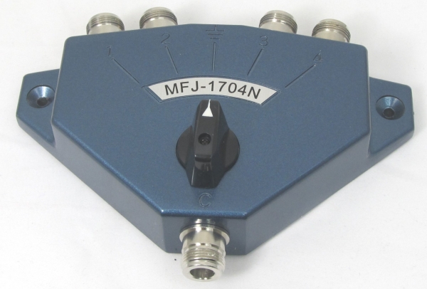 MFJ-1704N Chave coaxial para 4 antenas-MFJ conector N