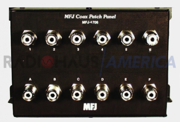 MFJ-4706 Coax patch panel, 6 positions