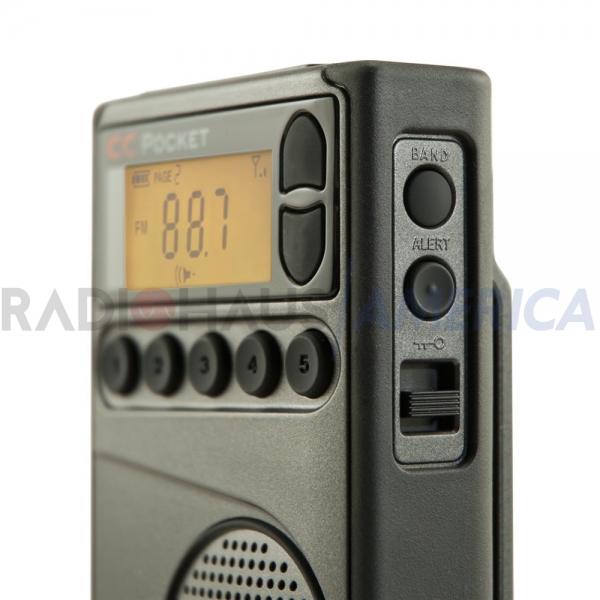 CC Pocket Radio Rádio receptor portátil com AM, FM e tempo CCPKT