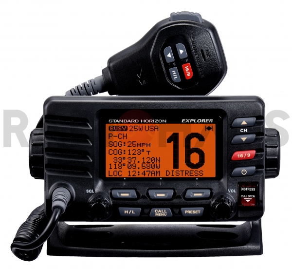 GX-1600 Transceptor VHF Martimo Fixo/Mvel  (Preto)