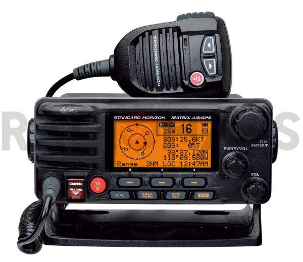 GX-2200 Transceptor VHF Martimo Fixo/Mvel com Receptor AIS/GPS (Preto)