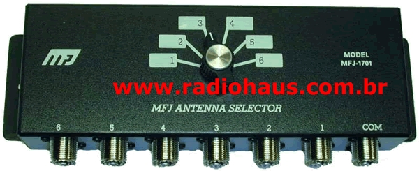 MFJ-1701 Chave Coaxial para 6 Antenas - MFJ