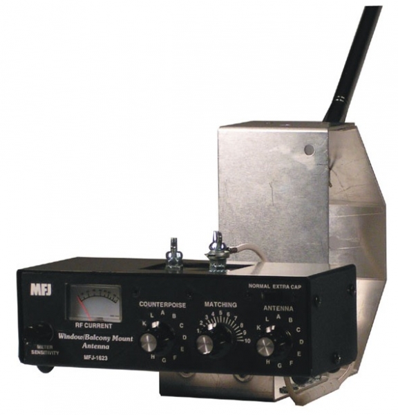 MFJ-1623 Antena de Varanda com Acoplador 30-6M, 200W